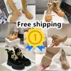 Designer Boots popular Trendy Women Short Booties Ankle Boot Luxury Soles Womens Party Thick Heel size 35-40 Chunky hiking SMFK GAI black