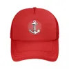 Ball Caps Anchor Mesh Baseball Cap Unisex Hip-Hop Sun Nautical Captain Hat Adjustable Snapback Dad Summer Trucker Hats