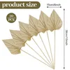 Decoratieve bloemen 40 -stks Boho Gedroogde palm Spears Bladeren Kleine echte fans met stengelbladdecorevaas