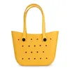 Hole Bag EVA Handbag Plastic Molded Beach Basket Hand for Women Organizer Cosmetic 240417