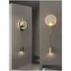 Wall Lamps Bedroom Light Luxury Corridor Long Strip Minimalist Living Room Electric Fan Background Drop Delivery Dhfga