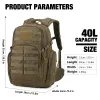 Sırt Çantaları Mardingtop Erkekler ve Kadınlar İçin Taktik Sırt Çantası 40L Askeri Öğrenci İçin Day Pack Balıkçılık Sporları Yürüyüşü 600D Polyester