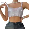 Tanks pour femmes B36D paillettes métalliques scintillantes