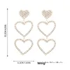 Dingle ljuskronorörhängen 2023 Spring Metal Rhinestone Mti-Layer Heart Bridal Luxury Jewelry Womens Fashion Accessories Drop Delivery DHV0L