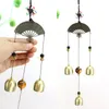 Dekorativa figurer 1st Metal Wind Chime Bells Fan Styling Hanging Home Wall Decoration Presentbil Utomhus Garden Bronze Color