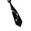 Bow Ties Black Necktie For Adult Unisex Preppy Tie School Student Uniform Accessories