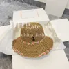 Holiday Straw Hat Luxury Sweet Flower Bucket Hat For Women Summer Sunshade Grass Woven Hat Travel Vacation Fishers Hat