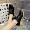 Casual Shoes 2024 Spring and Autumn Fashion Simple Oxford Anti Slip Thick Sole Women's Round Head Cross Strap Single Shoe
