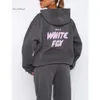 Tracksuit White Designer Fox Sweat à capuche Fox Sets Deux ensembles de 2 pièces Femmes pour hommes Vêtements Sporty à manches longues Pullor à capuchon