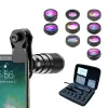 Verwarming Apexel 10 In 1 Lens Set Telefoon Lenskit Fish Eye Wide Macro Star Filter CPL -lenzen voor smartphone iPhone 11 Samsung Redmi