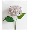 Dekorativa blommor Heminredning Simulering Hydrangea grenar Plastiska falska konstgjorda röda hortensior 3D -tryck blomma sovrum dekoration