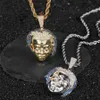 Hip Hop Singer Xxxtentacion Head Pendant Copper Set Zircon Trendsetter Personalized Hiphop Necklace