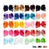 Party Favor 20 Färger Candy Color 8 Inch Baby Ribbon Bow Hairpin Clips Girls Stor Bowknot Barrette Kids Hairbows Hair Accessories D Dheg6