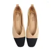 Chaussures décontractées Maggie's Walker Femmes tissées Fashion Treot Treot Round-Toe Flats Spring Springable Taille 35-39