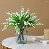 Декоративные цветы 6 головы искусственные букеты лилия из Vall Fake Flower Vase Manragements для домашнего сада свадебные центральные.