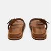 Piatto per sandali di traf casual donna chic chic tro rotonde cinturini con fibbia per donna spiaggia spiaggia comode appartamenti ladies brown scarpa f s