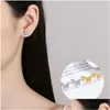 Boucles d'oreilles Stud Fashion 925 Sterling Sier Sweet Mini Butterfly Zircon For Women Girl Earriing Daily Wear Jewelry Drop Livrot Dhjuj