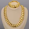 Hip Hop Jewelry 20mm Heavy Luxury 18K Real Gold Plated Custom Solid Cuban Miami Cuban Link Chain Necklace For Men Wholesale 240418