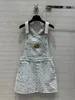 Gatastilklänningar 2024 Ny vår sommarmode Milan Runway Dress Designer Märke samma stil Kvinnor 0420-7