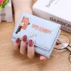 Plånböcker Anime Spy X Family Anya Short Purses Female Card Holder Wallet Lady Small Coin Pocket Mini Money Bag Portable Clutch