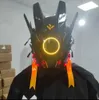 Cyberpunk Mask Led Hair Festival Halloween Christmas Cosplay Helmet Party Gift For Adults 240417