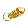 Carteiras Titular da moda Creative Mardabiner Keychains de aço inoxidável Brass Brass Wire Car Caist Personalidade pendurada feita à mão feita à mão