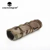 Упаковки Emersongear Tactical 18cm Airsoft Suppressor Cover Suppressor Slincer защитная ткань Панель панель муфты корпус мешочек для охотничьей труб