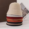 Wide Brim Hats Women Winter Bucket Hat Warm Wool Fisherman Cap Casual Foldable Panama Lady Outdoor Sunscreen Sun