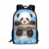 Väskor tecknad panda bubblor skola ryggsäckar för flickor pojkar barn söt lätt bokväska dagpack tonåring student skolväska ryggsäck