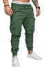 Mens Casual Fashion snörning Elastiska sportbyxor Crotch Pants 240420