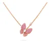 Vierleaf Clover Anhänger Halskette weiblicher Stahl Lucky Gras -Schlangeschlag Saturn Diamant Halsketten Gold für Frauen Herren Tenniskette Rose 3992798