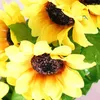 Flores decorativas plástico Artificial Sunflower Flower Home Decoration