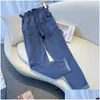 Pantaloni da donna più taglia Donne fi Street lg jeans grandi pantaloni in tasca elastica sciolta pantaloni in denim femmina coreano 3xl 4xl 5xl 6xl 7xl q6m8 dhkqh