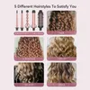 Kipozi Professional Curling Iron 5-в-1 Инструменты для волос мгновенный нагрев Электрический керлинг железный воздух щетка керамические бочки для женщины 240408