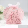 Packaging Boxes Hollow Out Butterfly Candy Box Paper Butterflies Chocolate With Ribbon Kids Candies Wedding Party Baby Shower Favor Dh3Pc