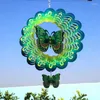 Dekorative Figuren 3D Wind Spinner Spirale für Gartengartendekor rotieren Hanges Glockenhaus Home Outdoor Dekoration einfach installieren