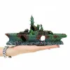 Aquariums Resin Craft Wreck Boat Sunk Battleship War Ship Ship Fish Tank Aquarium Ornement