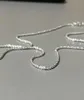 Slim S925 Silver Sparkling Glitter Clavicule Chain Chain Chain Chain Chain Chain Collier Fomen Girl Italie Bijoux 45cm4107484