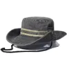 Fishing Hiking Sun Hat Men Women Boonie Wide Brim Bucket Outdoor Safari Summer Cap Cotton 240417