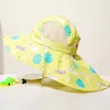 Berets Summer Kids Sun Hat с шляпой с шейной лопатой широкие пляжные шляпы Brim Buckt