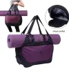 Väskor Yoga Mat Bag Fitness Gym Tote Handväska för kvinnor Enkel axelväskor Stora kapacitetsskor Pocket Sport Business Travel Duffle
