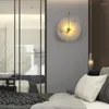 Стеновые лампы Nordic Creative Marble Light Modern Simple Living Room Фон Дом Декор круглый