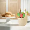 Vorken 16 -stks mini fruit vork bladvormige tarwestrak stokken snack cake dessert pick tandenstoker voor decoreren of lunch