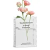 Livre en acrylique Vase Livre en forme de vase à fleurs Table maître de table un livre sur des fleurs vase claire un livre de livre vase de fleurs pour café 240415