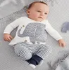 2019 Cartoon Elephant Print LongSleeved Randig Baby Boy Clothes Newborn Autumn Leisure Suit Warm Clothing E1459771068