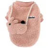 Köpek Giyim Pembe Beyaz Polar Polar Polar Hoodie Giysileri İnci Zinciri Satchel Kawaii Küçük Giyim Kalın Kedi Kıyafetleri Evcil Hayvan Ürünleri