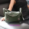 10A Top Quality Femme Femme Purse Designer Tote Herrmms Lindiss Sacs Lycye Modèle vert entièrement fait à la main