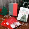 Gift Paper Christmas Wrap Merry Handväska Xmas Santa Claus Present Packing Bag Ny Year Kids Gifts Decoration Snowflake Candy Bags Th0180 S S S