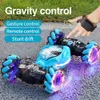 4WD 1 16 voiture Sachat RC avec geste de lumière LED Induction Twist Twist Clomb Radio Controlled Electronic Toys for Kids 240417