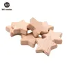 Laten we 100 stks baby kinderziektes maken, een gratis sterrenvorm Beech Wood Diy Nursing Bracelet Food Grade houten tanden 240415